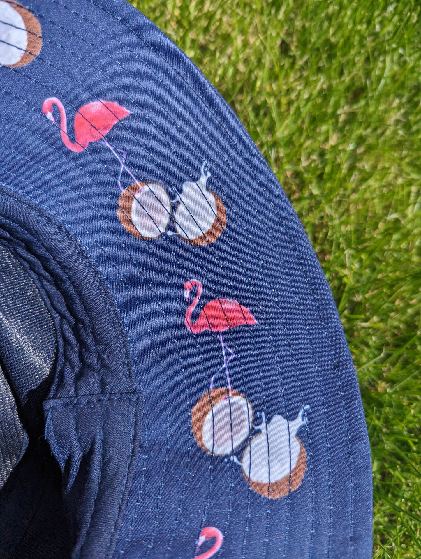 Navy Flamingo Bucket Hat